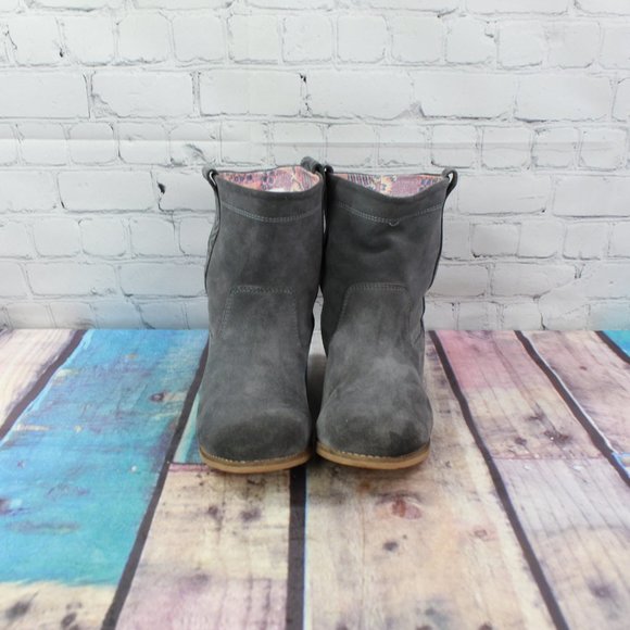TOM'S Suede Slip on Ankle Boots Size 9.5 / 41 - Picture 5 of 9